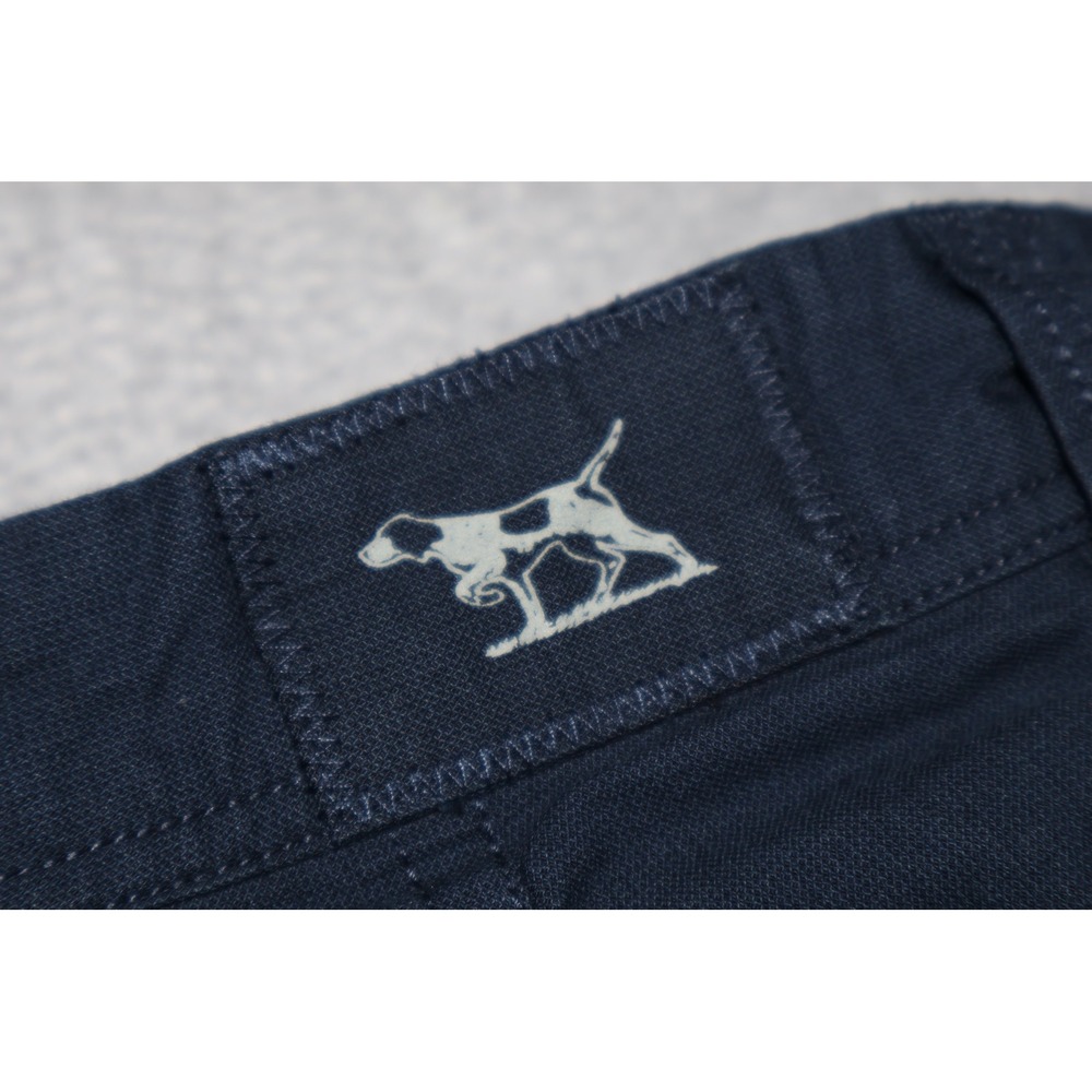 Navy Men's Casual Shorts with Pointer Dog Logo
